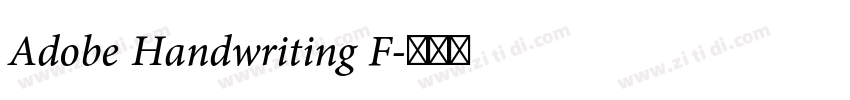 Adobe Handwriting F字体转换